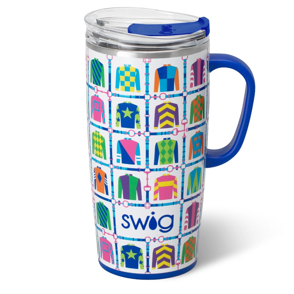 Swig Life 40oz Leakproof Mega Mug with Handle & Straw, Hydrangeas