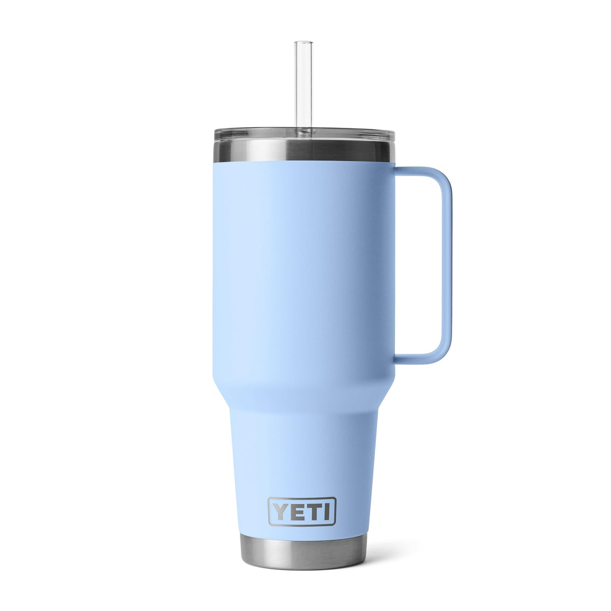 YETI Rambler 42 oz Tumbler with Handle and Straw Lid, Travel Mug Water Tumbler, Vacuum Insulated Cup with Handle, Stainless Steel, Seafoam