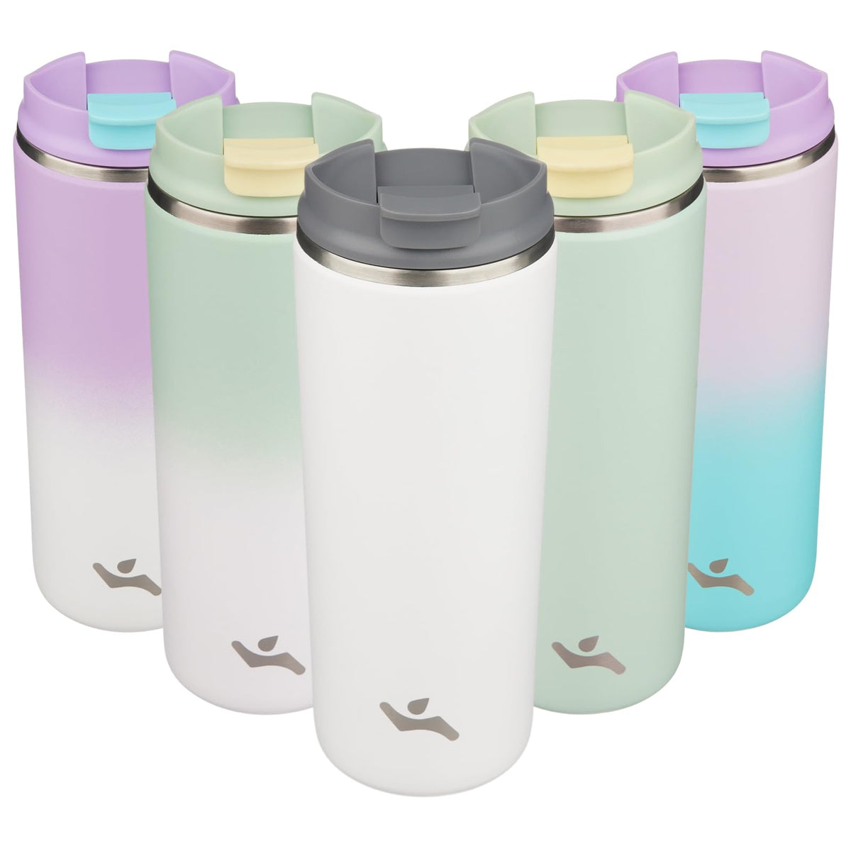 Konokyo 16oz Travel Coffee Mug with Lid, Insulated Stainless Tumbler