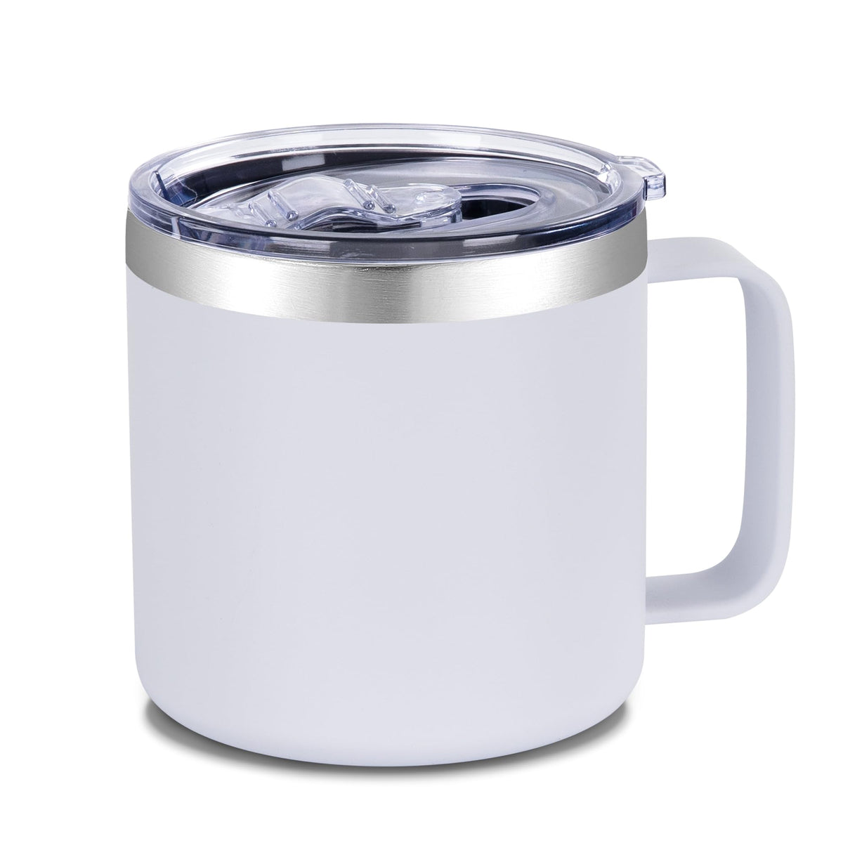 VEGOND 14 oz Insulated Coffee Mug with Handle, Stainless Steel Travel Coffee Mug with Lid, Double Wall Vacuum Metal Coffee Cup, Coffee Tumbler Powder Coated, Orange 1 Pack