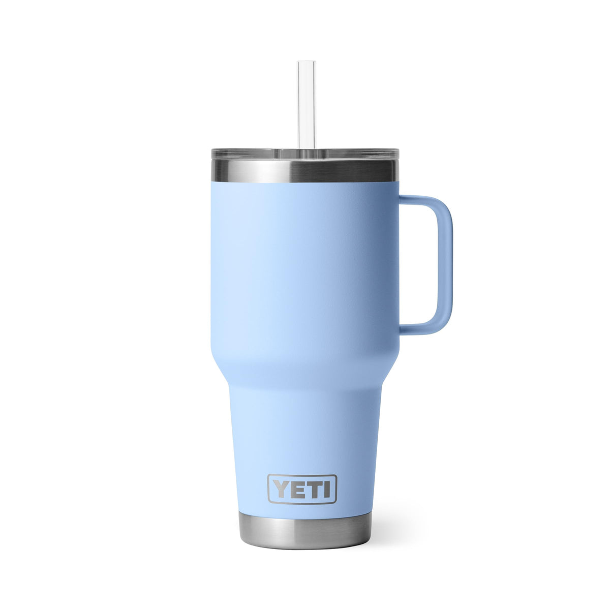 YETI Rambler 42 oz Tumbler with Handle and Straw Lid, Travel Mug Water Tumbler, Vacuum Insulated Cup with Handle, Stainless Steel, Seafoam