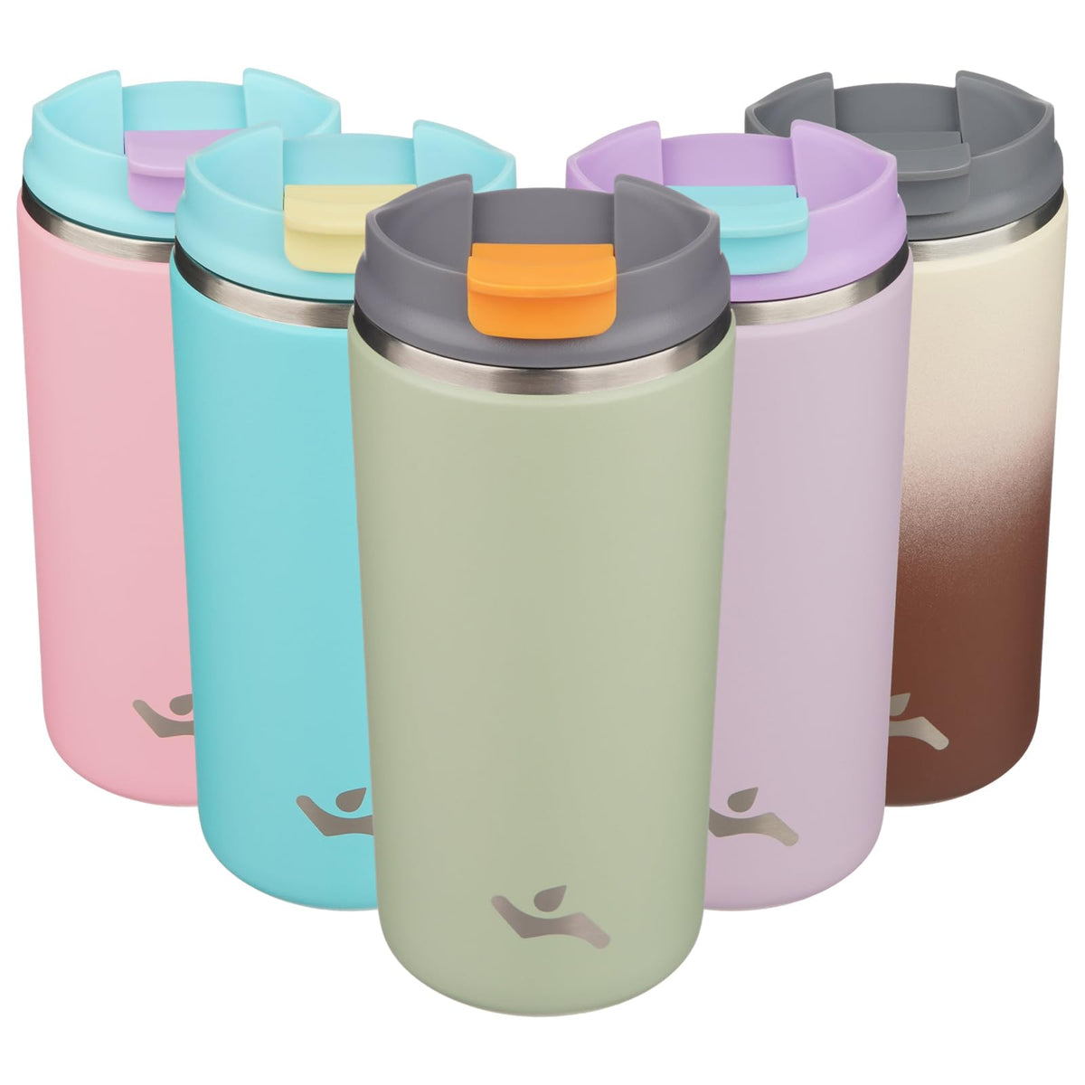 Konokyo 16oz Travel Coffee Mug with Lid, Insulated Stainless Tumbler