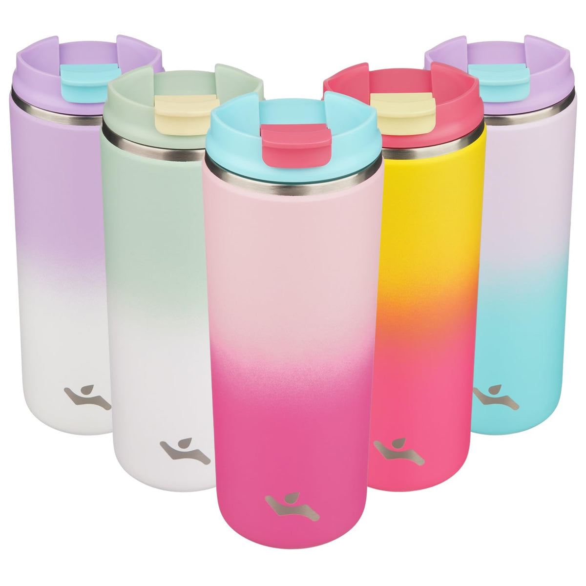 Konokyo 16oz Travel Coffee Mug with Lid, Insulated Stainless Tumbler