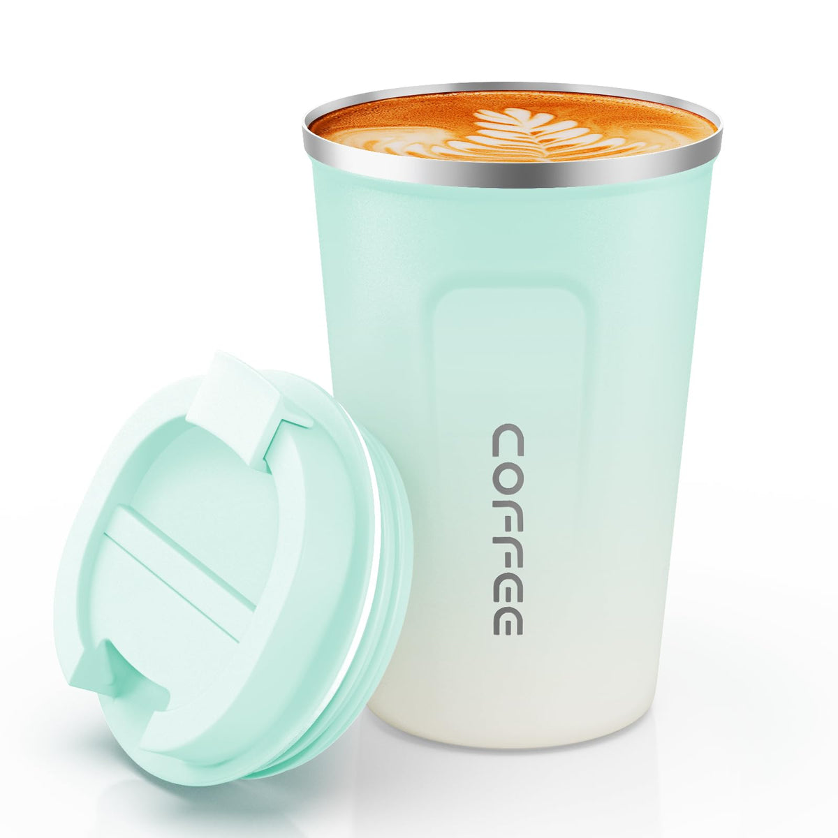 CS COSDDI 12 oz Coffee mug - Stainless Steel Coffee Cup with Leakproof Lid