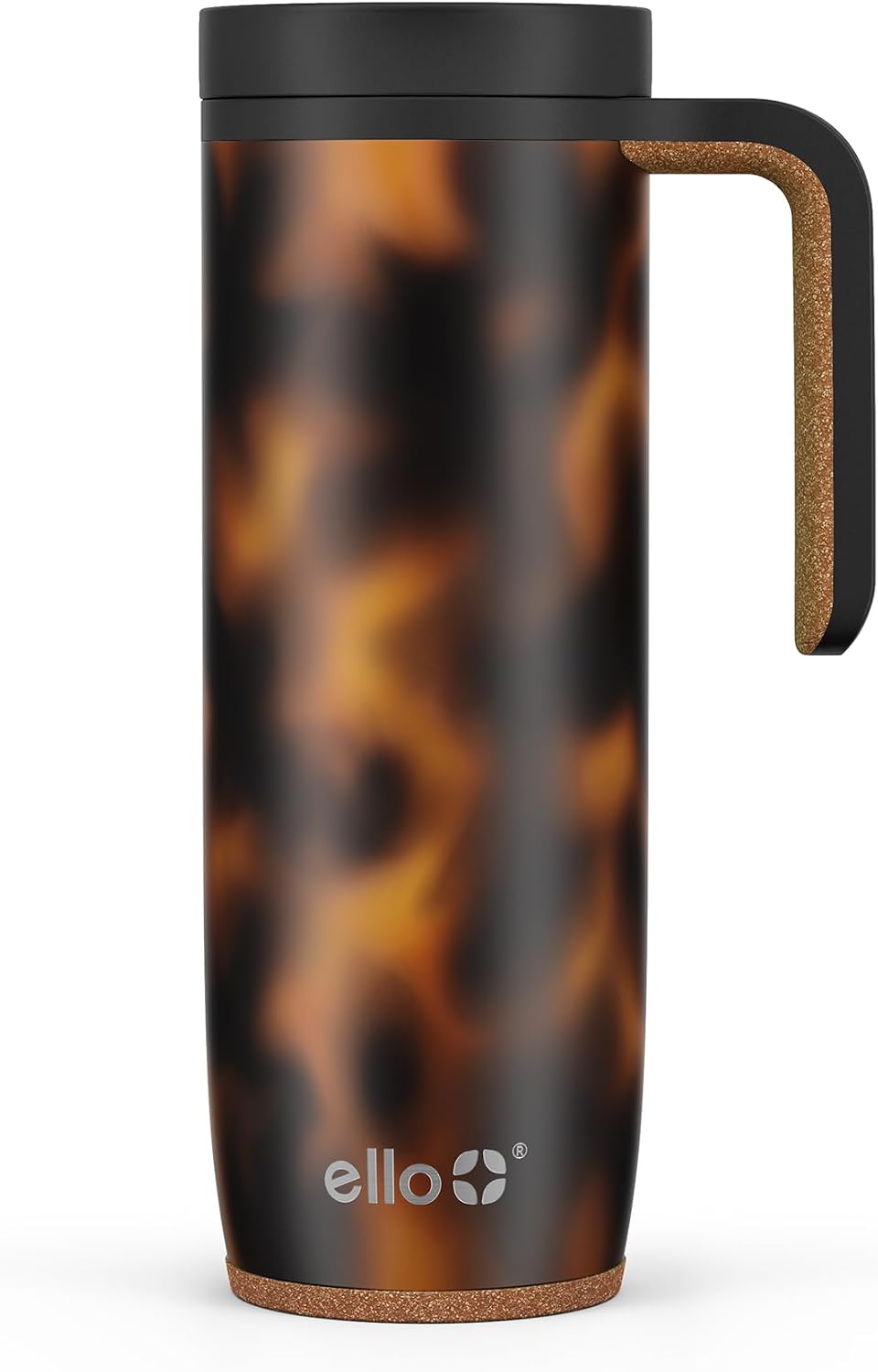 Ello Magnet 18oz Insulated Stainless Steel Travel Mug, Tortoiseshell