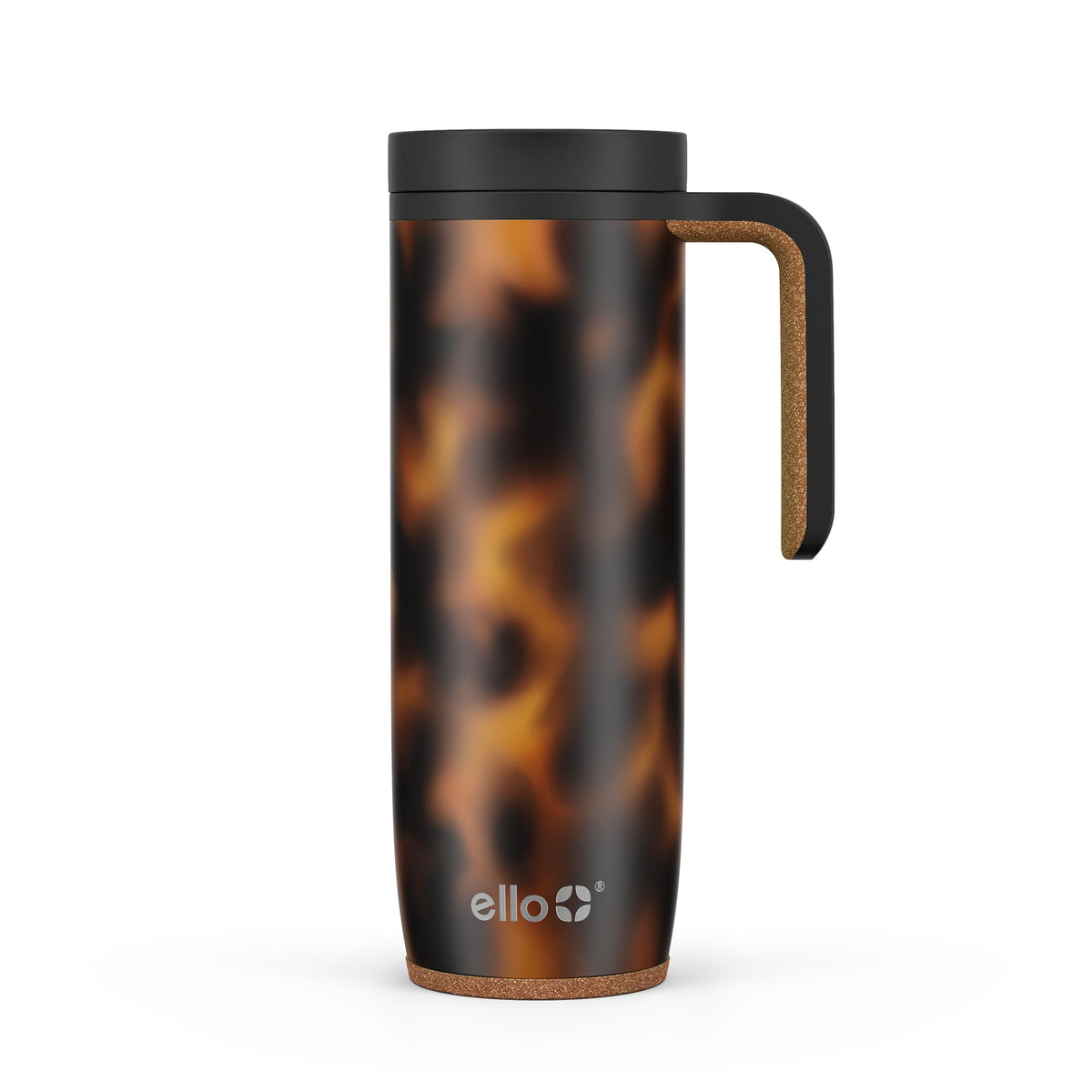 Ello Magnet 18oz Insulated Stainless Steel Travel Mug, Tortoiseshell
