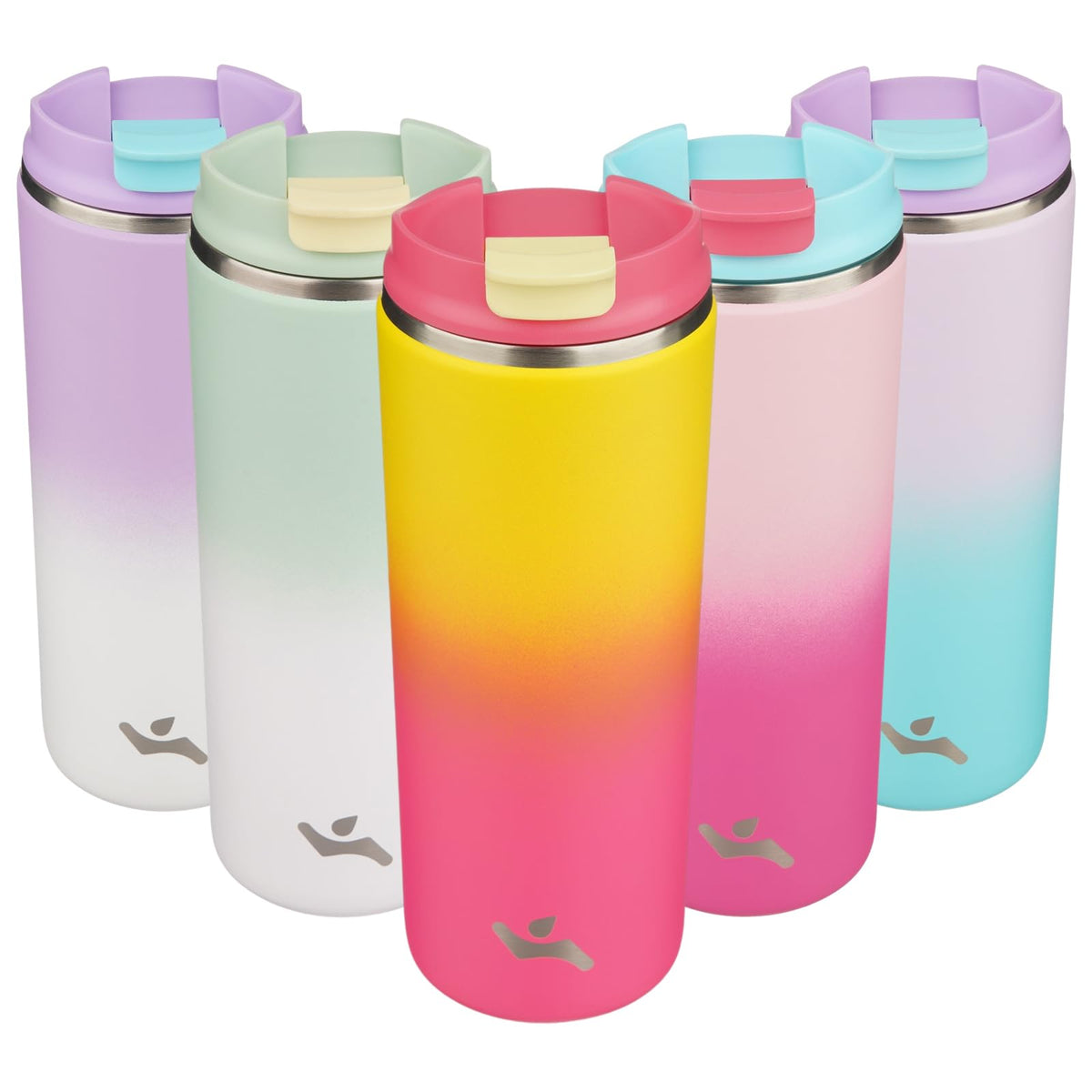 Konokyo 16oz Travel Coffee Mug with Lid, Insulated Stainless Tumbler