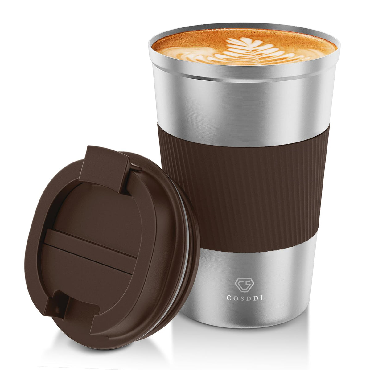CS COSDDI 12 oz Coffee mug - Stainless Steel Coffee Cup with Leakproof Lid