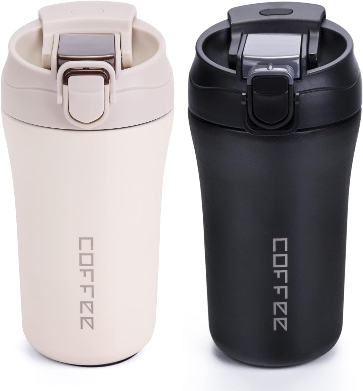 14 oz Travel Coffee Mug, 2 Pack Vacuum Insulated Stainless Steel Tumbler