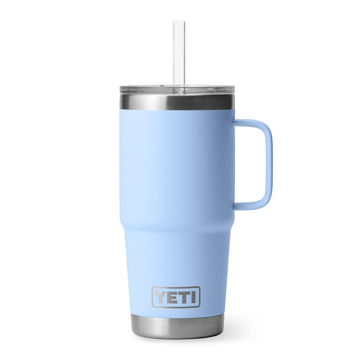 YETI Rambler 42 oz Tumbler with Handle and Straw Lid, Travel Mug Water Tumbler, Vacuum Insulated Cup with Handle, Stainless Steel, Seafoam
