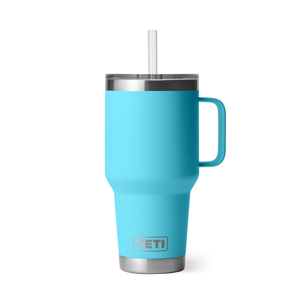 YETI Rambler 42 oz Tumbler with Handle and Straw Lid, Travel Mug Water Tumbler, Vacuum Insulated Cup with Handle, Stainless Steel, Seafoam