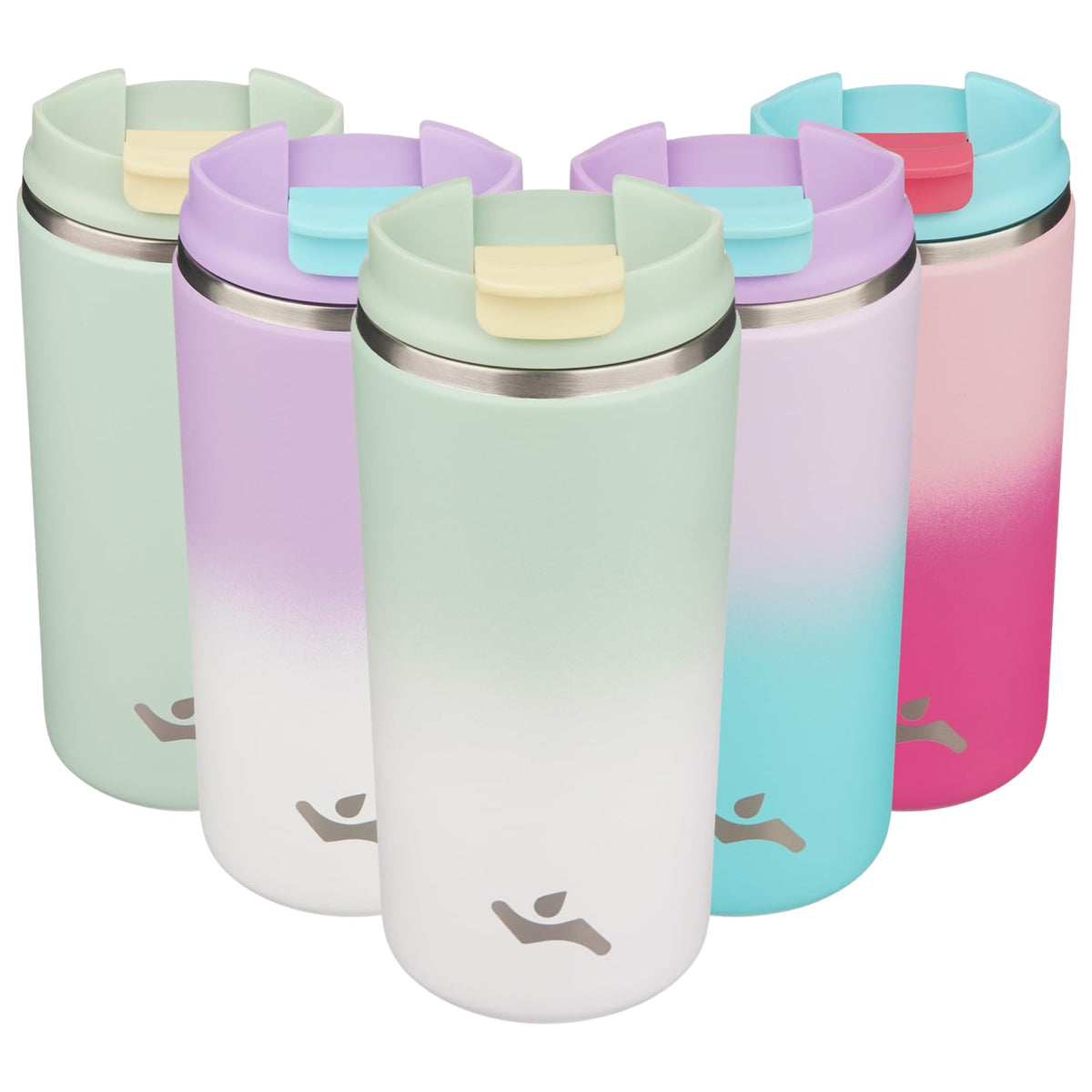 Konokyo 16oz Travel Coffee Mug with Lid, Insulated Stainless Tumbler