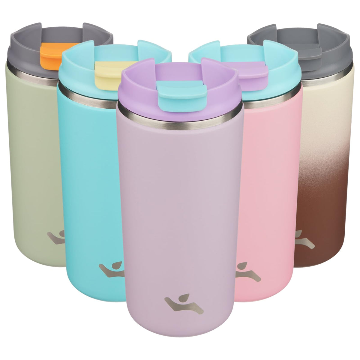 Konokyo 16oz Travel Coffee Mug with Lid, Insulated Stainless Tumbler