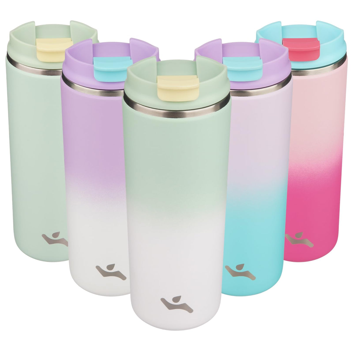 Konokyo 16oz Travel Coffee Mug with Lid, Insulated Stainless Tumbler