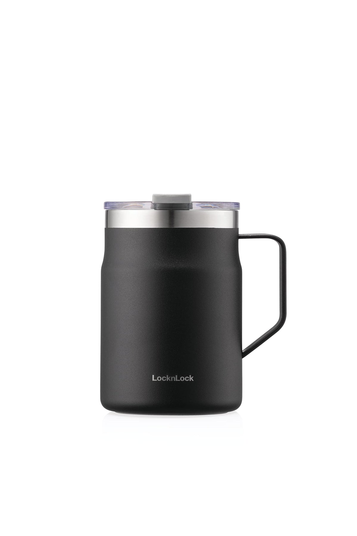 LocknLock Metro Mug Premium 18/8 Stainless Steel Double Wall Insulated with Handle Perfect for table with Lid, Yellow, 20 oz