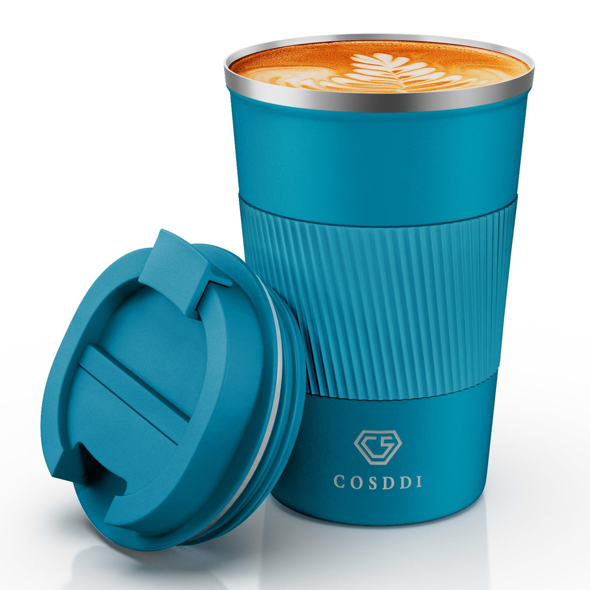 CS COSDDI 12 oz Coffee mug - Stainless Steel Coffee Cup with Leakproof Lid
