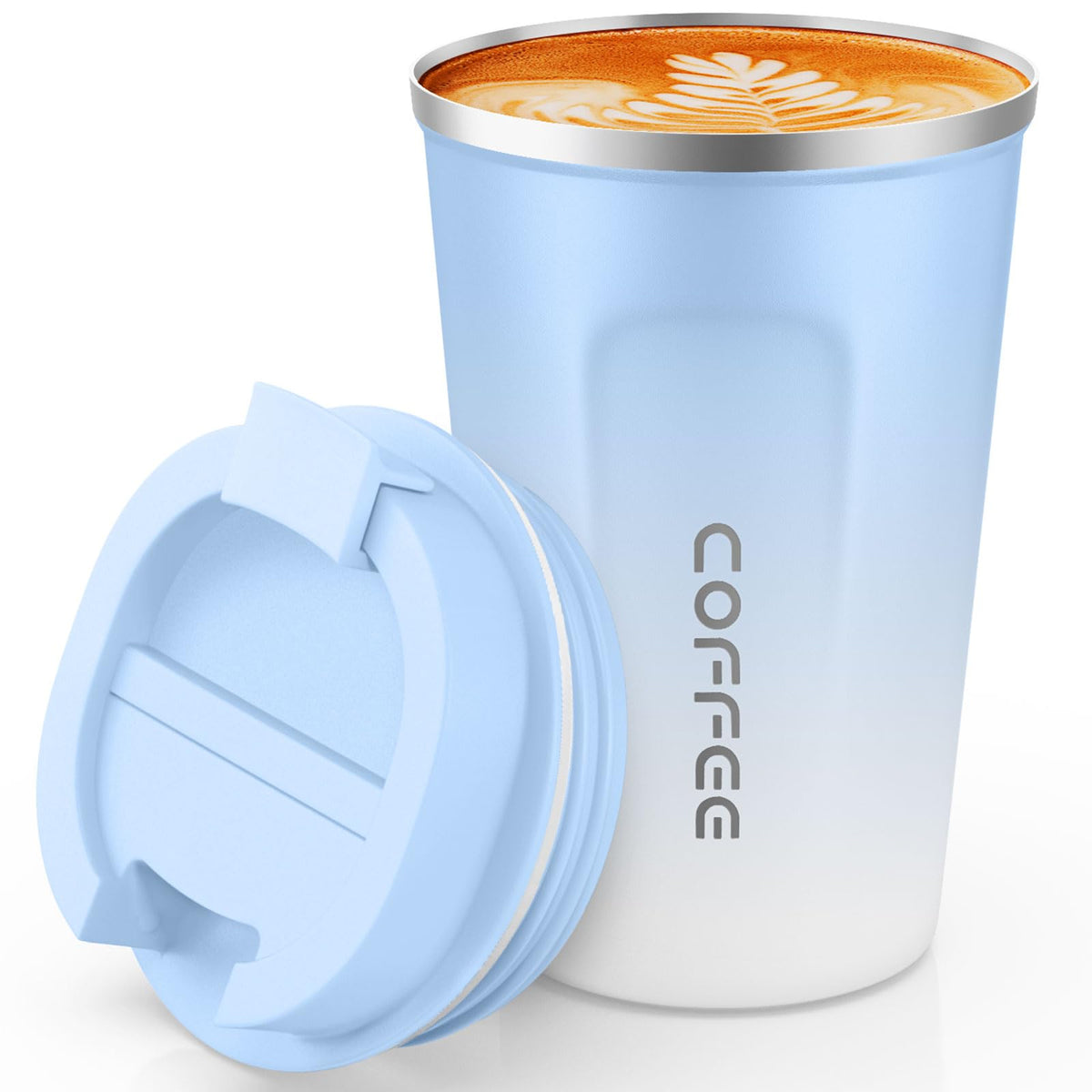 CS COSDDI 12 oz Coffee mug - Stainless Steel Coffee Cup with Leakproof Lid
