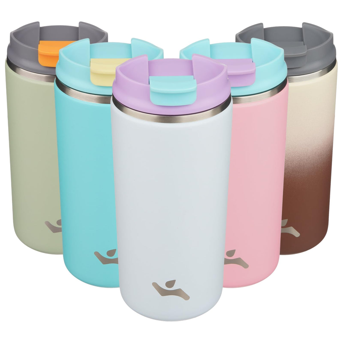 Konokyo 16oz Travel Coffee Mug with Lid, Insulated Stainless Tumbler