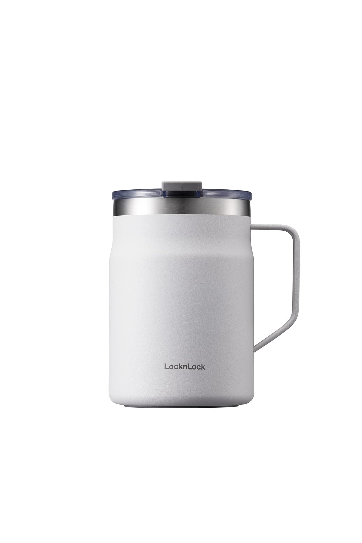 LocknLock Metro Mug Premium 18/8 Stainless Steel Double Wall Insulated with Handle Perfect for table with Lid, Yellow, 20 oz
