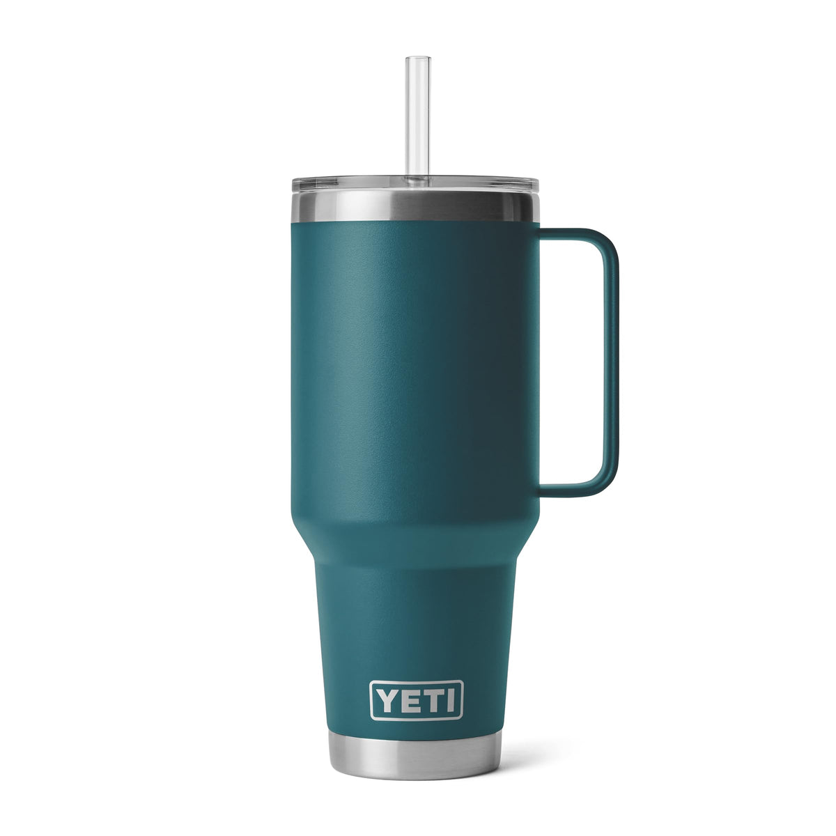 YETI Rambler 42 oz Tumbler with Handle and Straw Lid, Travel Mug Water Tumbler, Vacuum Insulated Cup with Handle, Stainless Steel, Seafoam