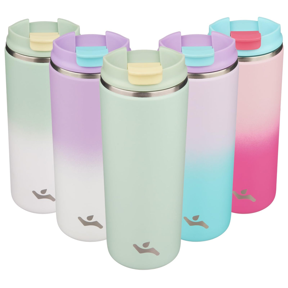 Konokyo 16oz Travel Coffee Mug with Lid, Insulated Stainless Tumbler