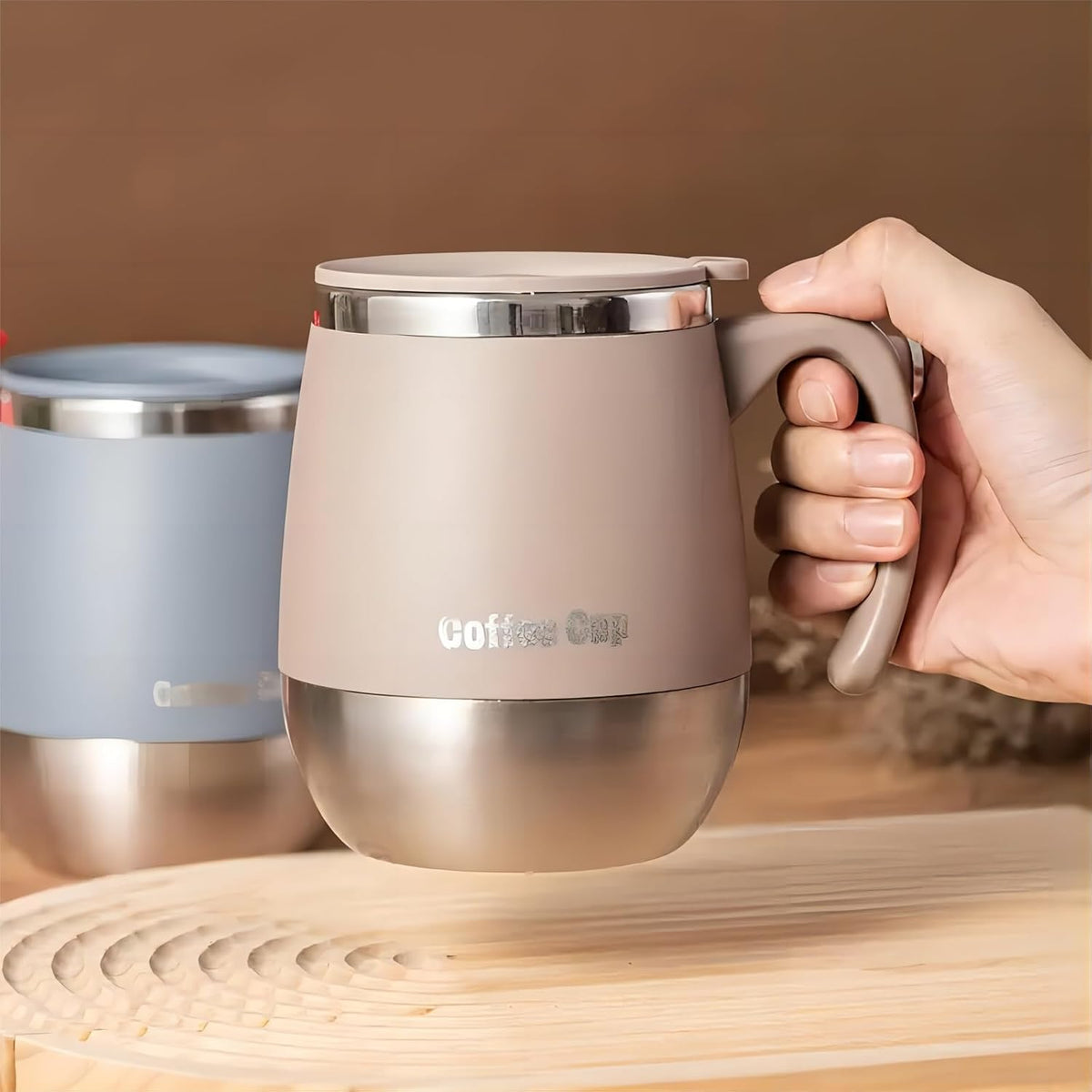 1Pcs SmoothSip Slider Insulated Stainless Steel Coffee Tumbler, Ideal for Home, Outdoor, Camping, Birthday, Holiday,500ml Blue