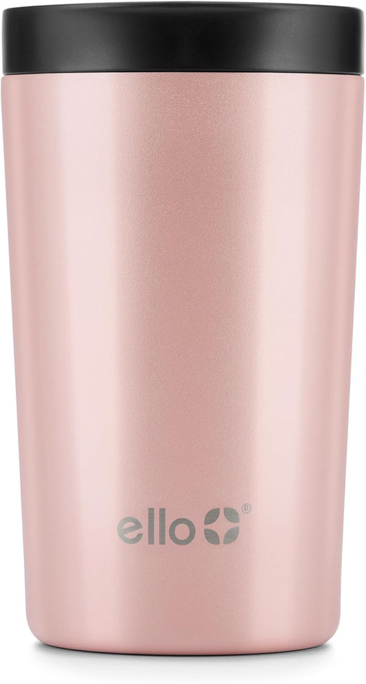 Ello Jones Stainless Steel Travel Coffee Mug - Travel Tea Mug, 11oz, Rosegold