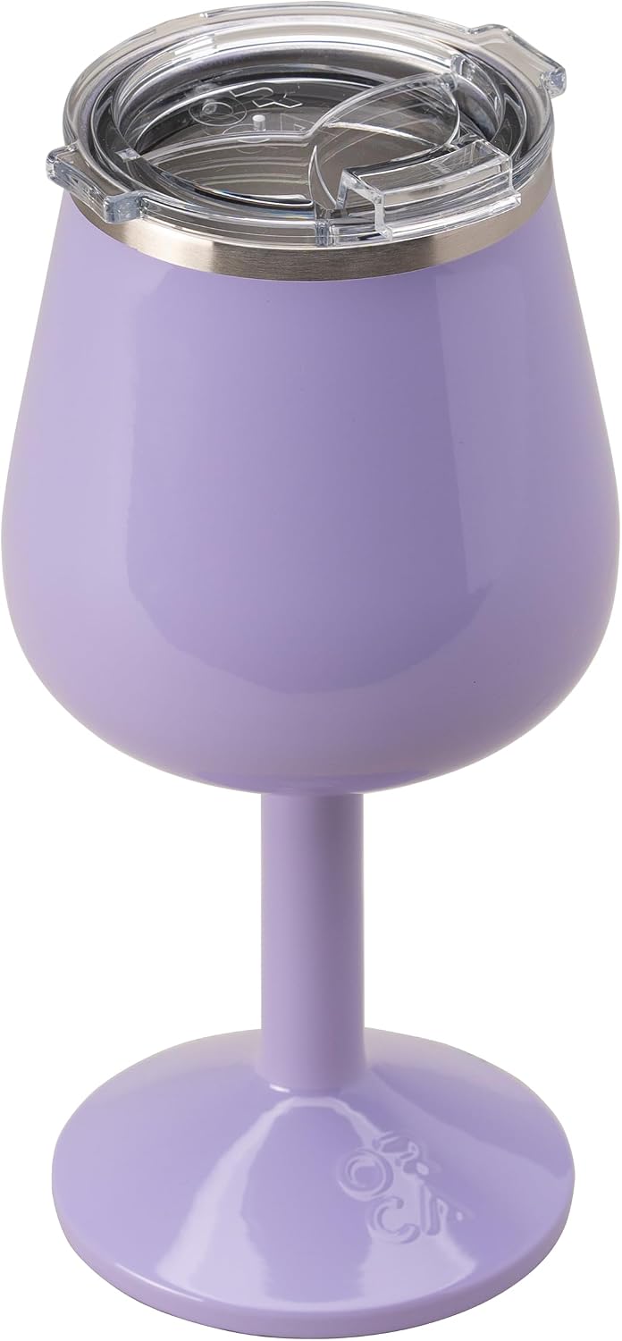 ORCA Vino 15oz | Temperature Insulated Mug, Vacuum Sealed Stainless Steel Wine Glass with Lid, Cup Keeps Drinks Ice Cold or Hot — Lilac