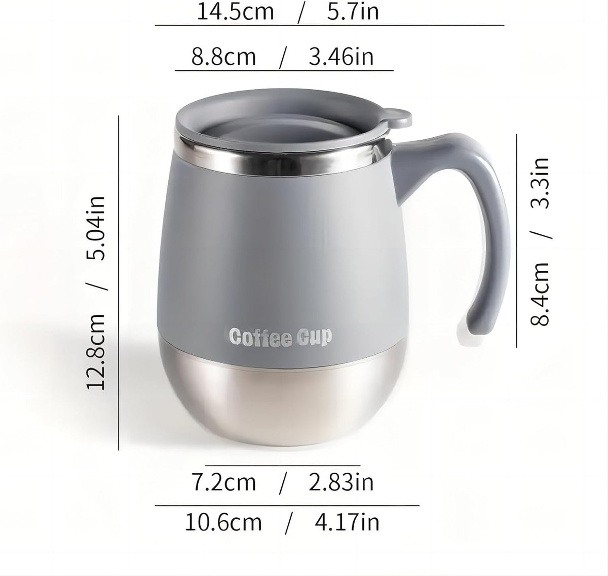 1Pcs SmoothSip Slider Insulated Stainless Steel Coffee Tumbler, Ideal for Home, Outdoor, Camping, Birthday, Holiday,500ml Blue