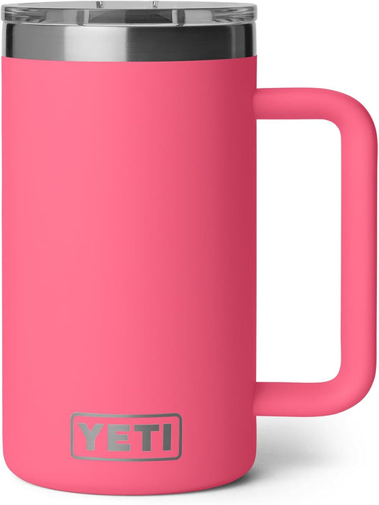 YETI Rambler 24 oz Ceramic Lined Stackable Mug, Tropical Pink