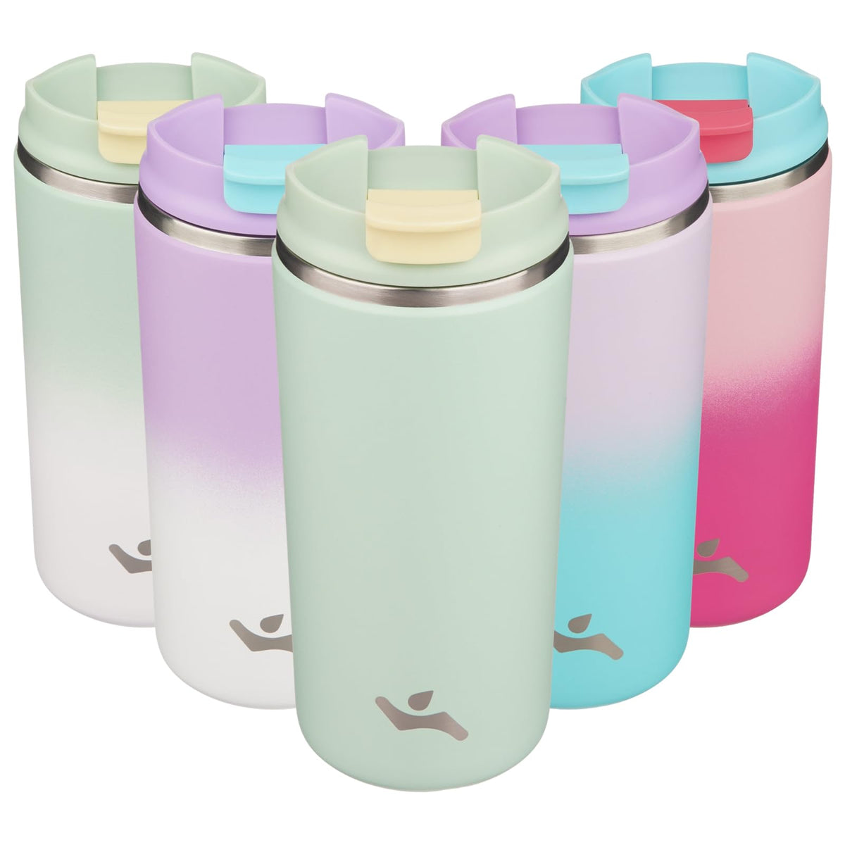 Konokyo 16oz Travel Coffee Mug with Lid, Insulated Stainless Tumbler