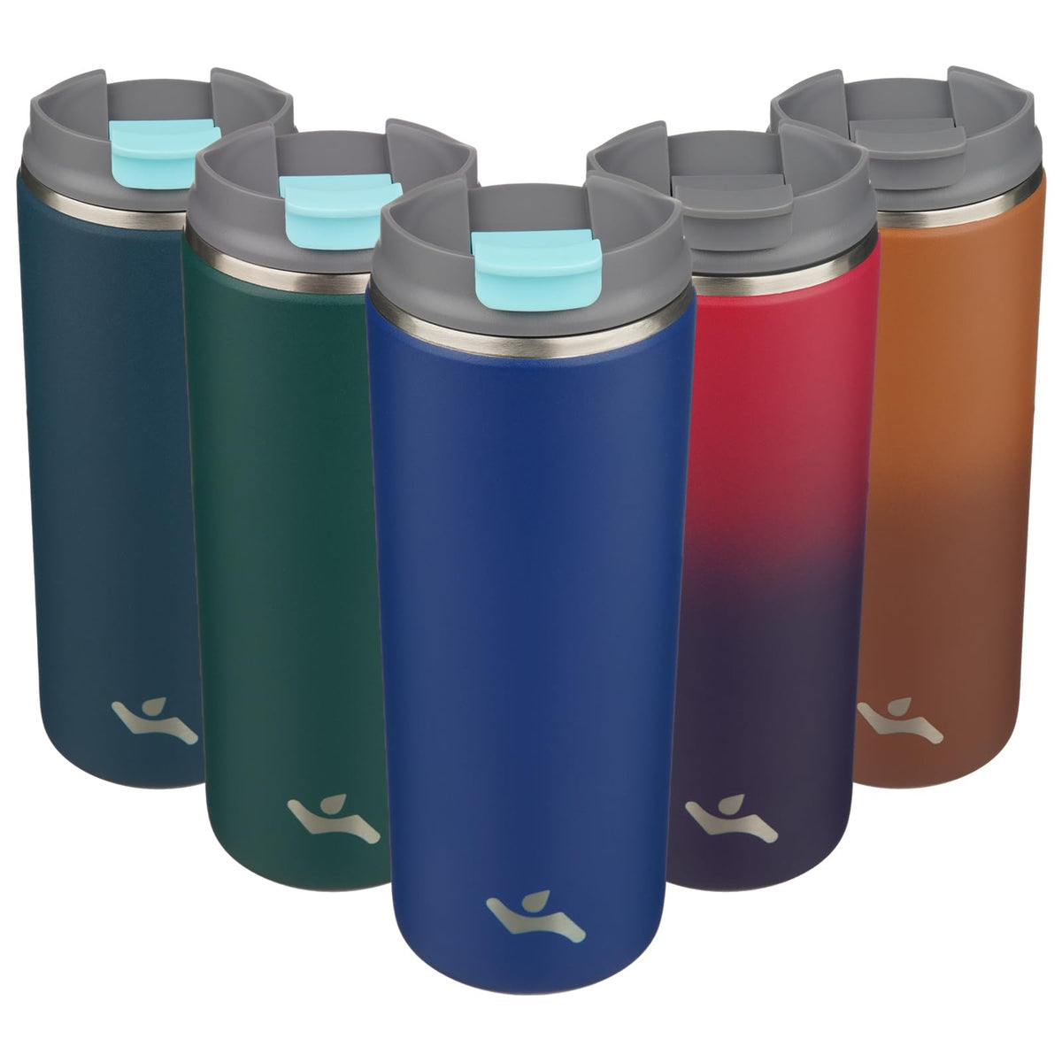 Konokyo 16oz Travel Coffee Mug with Lid, Insulated Stainless Tumbler