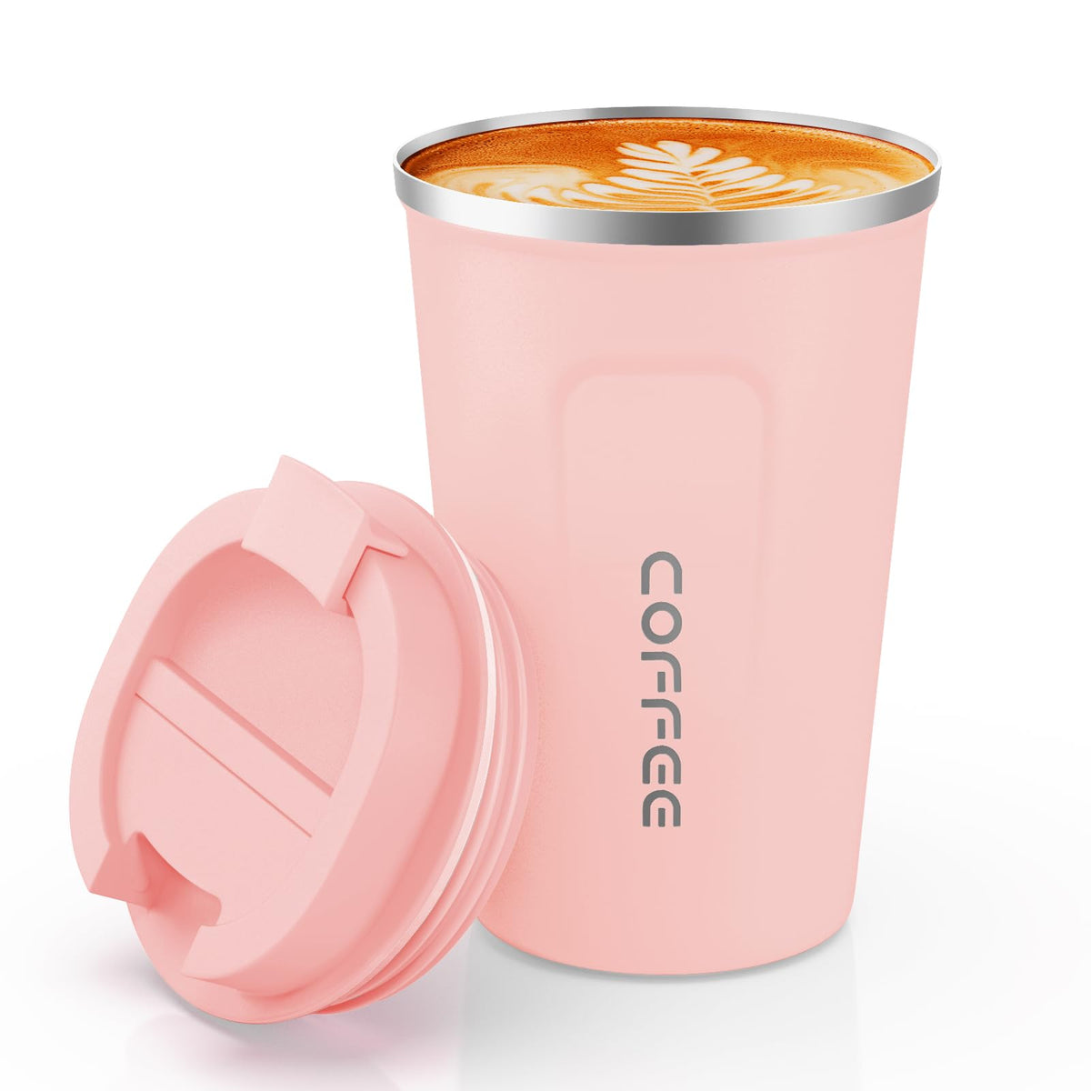 CS COSDDI 12 oz Coffee mug - Stainless Steel Coffee Cup with Leakproof Lid