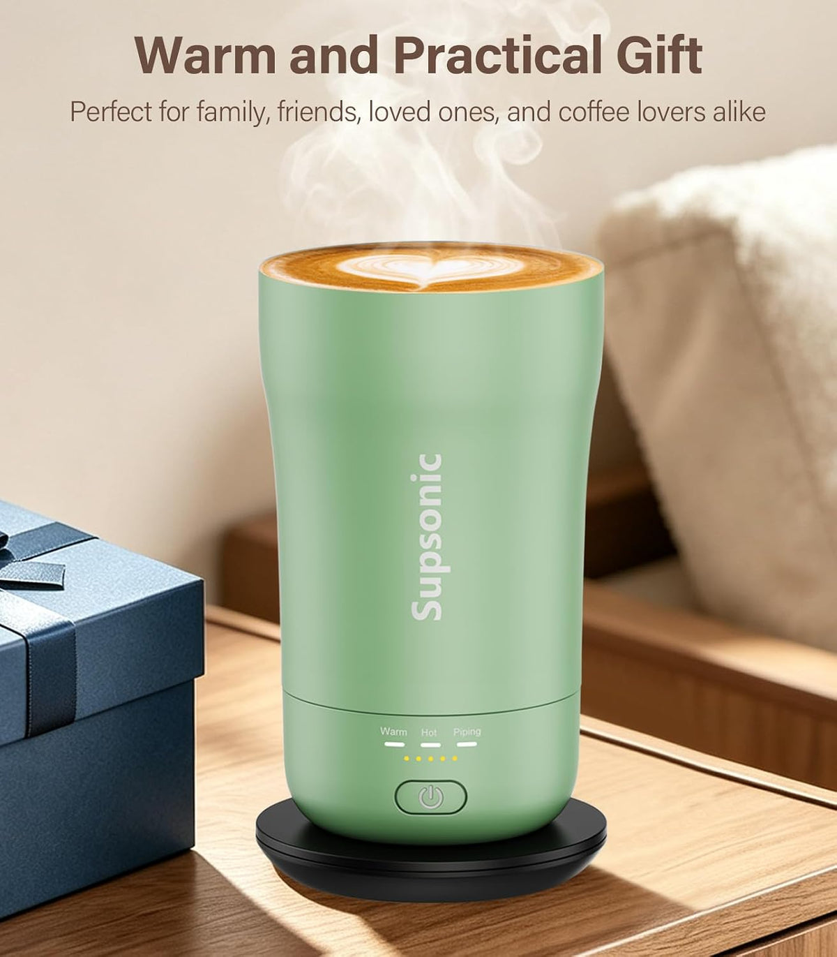 Supsonic Heated Coffee Mug, 14oz Smart Constant Temperature Travel Mug (S1)