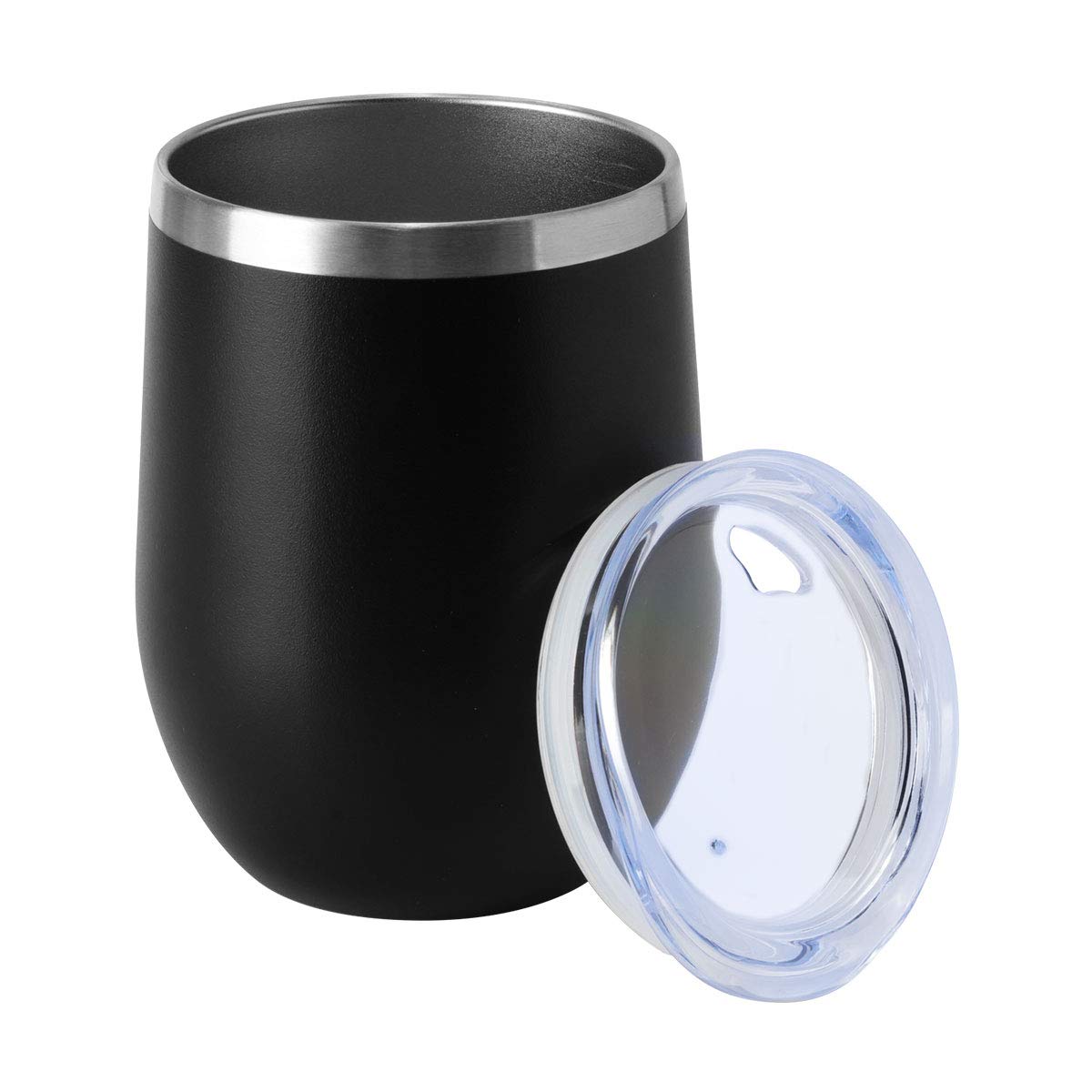 HASLE OUTFITTERS 12oz Wine Tumbler with Lid Stemless Wine Glasses Double Wall Vacuum Travel Mugs stainless steel Coffee Cup for Cold & Hot Drinks Wine Coffee Cocktails Beer 12 Pack White