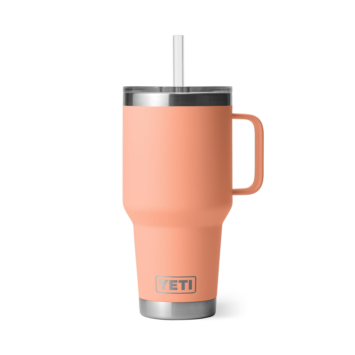 YETI Rambler 42 oz Tumbler with Handle and Straw Lid, Travel Mug Water Tumbler, Vacuum Insulated Cup with Handle, Stainless Steel, Seafoam
