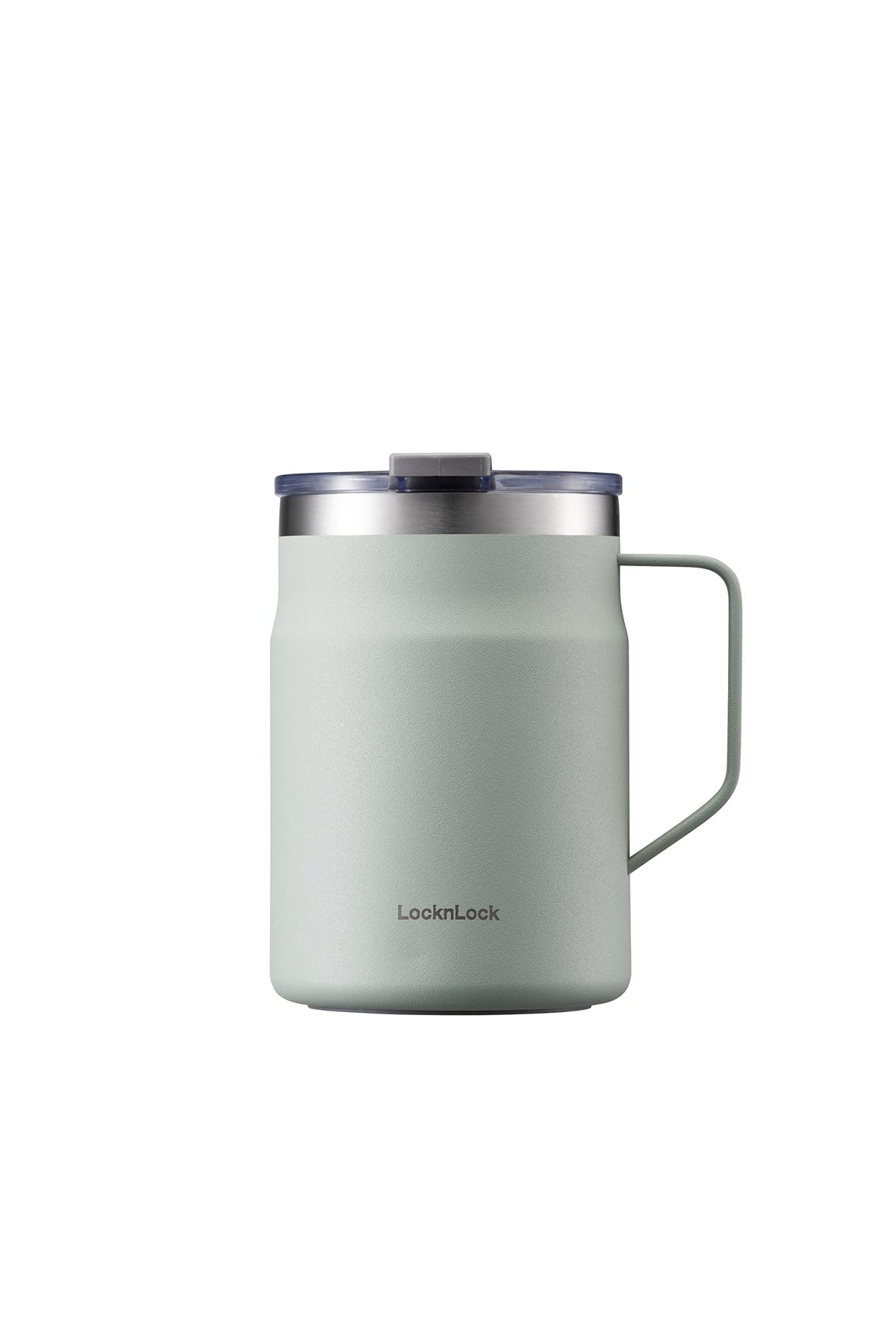 LocknLock Metro Mug Premium 18/8 Stainless Steel Double Wall Insulated with Handle Perfect for table with Lid, Yellow, 20 oz