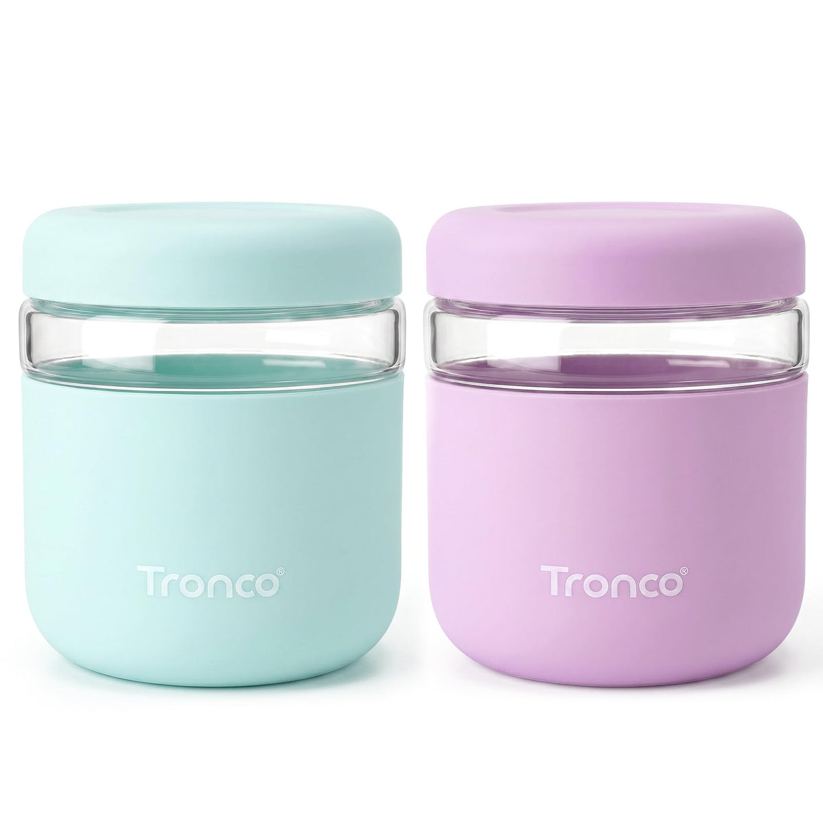 Tronco 16 oz Glass Food Storage & Lunch Bowl Containers with Airtight Lids