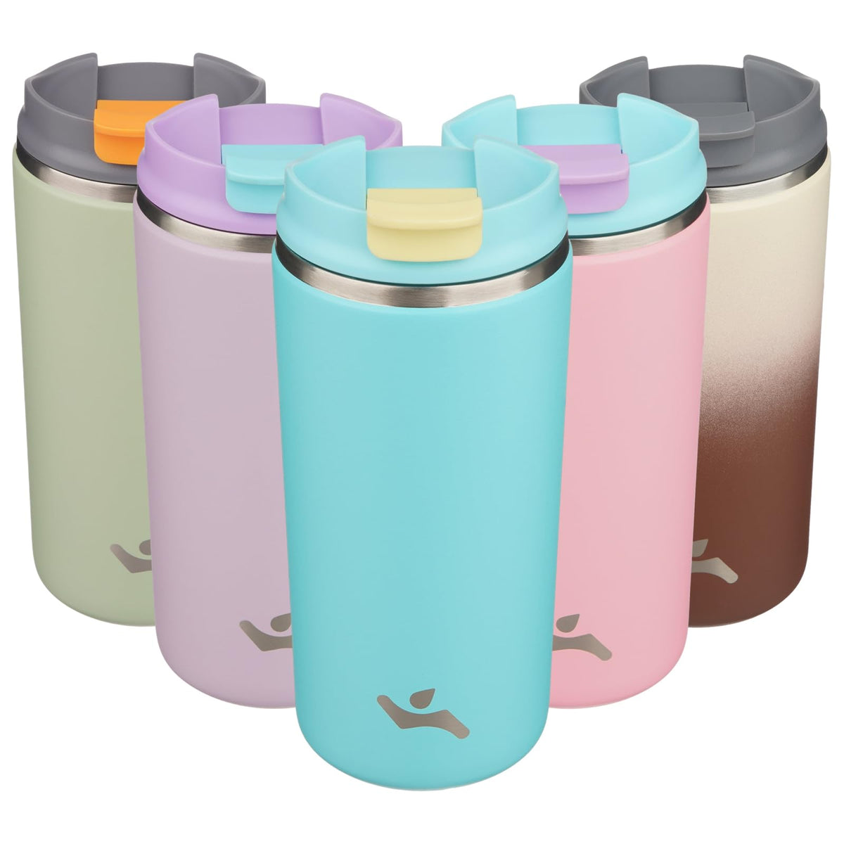 Konokyo 16oz Travel Coffee Mug with Lid, Insulated Stainless Tumbler