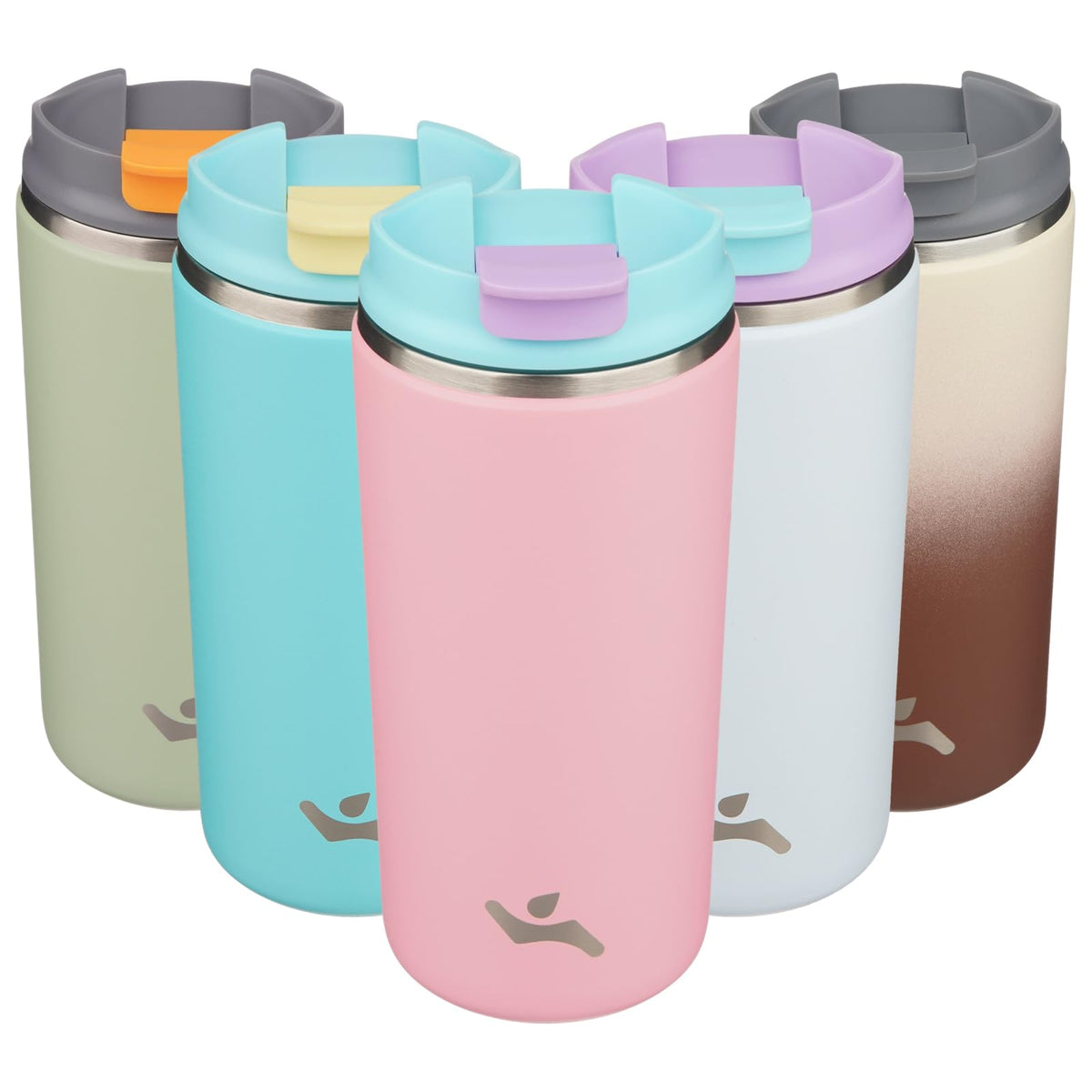 Konokyo 16oz Travel Coffee Mug with Lid, Insulated Stainless Tumbler