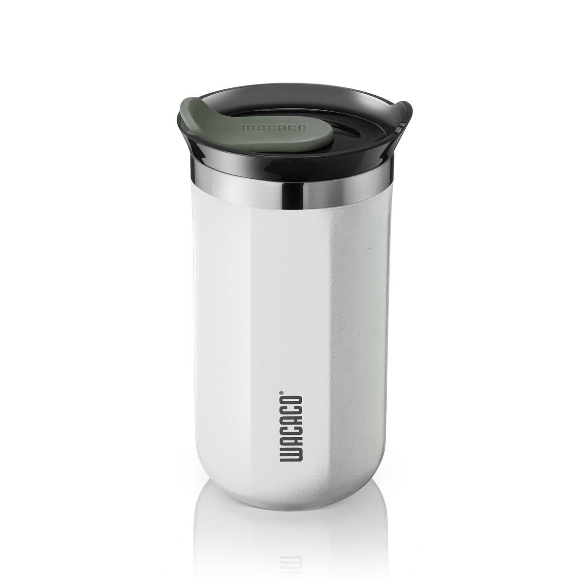 WACACO Octaroma Classico Travel Coffee Mug, Double-wall Stainless Steel Travel Tumbler With Drinking Lid, 6 fl oz (180ml), Amber Yellow