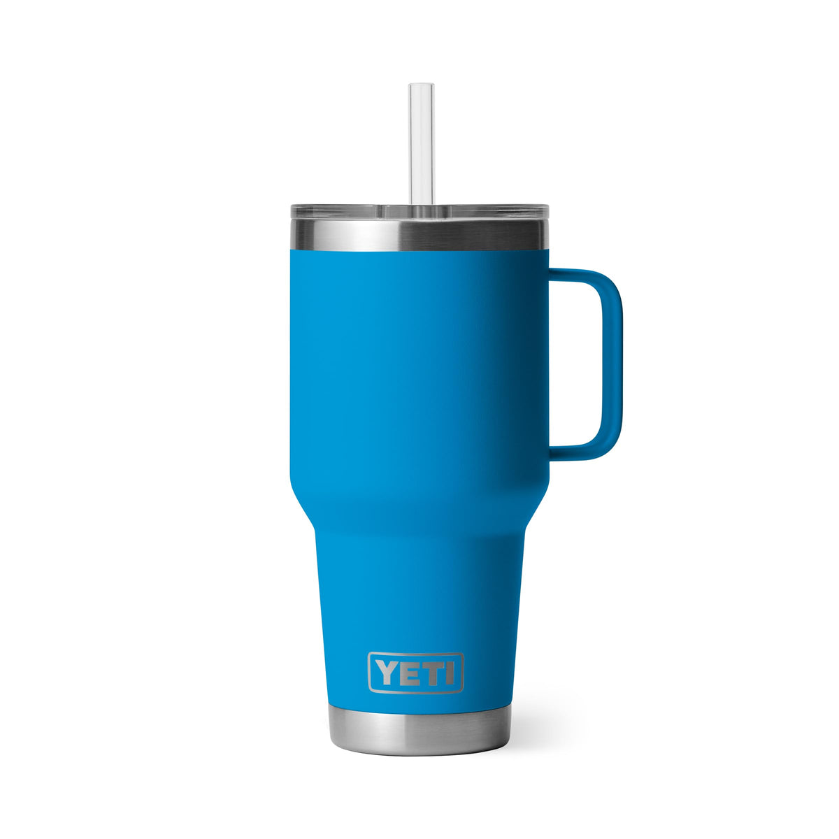 YETI Rambler 42 oz Tumbler with Handle and Straw Lid, Travel Mug Water Tumbler, Vacuum Insulated Cup with Handle, Stainless Steel, Seafoam
