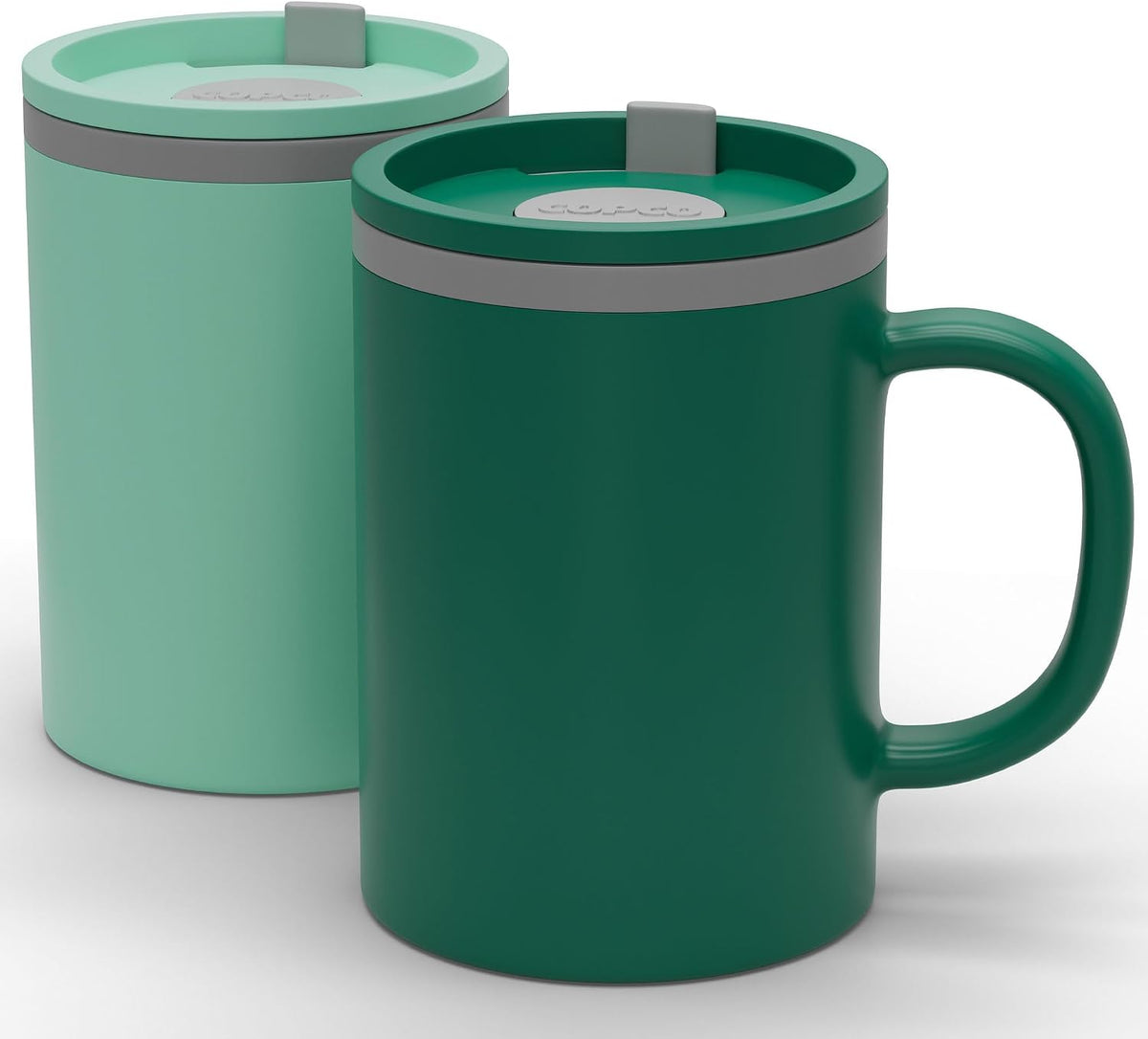 Copco Iconic Desk Mug 16 Oz - Green/Hunter Green, Set of 2