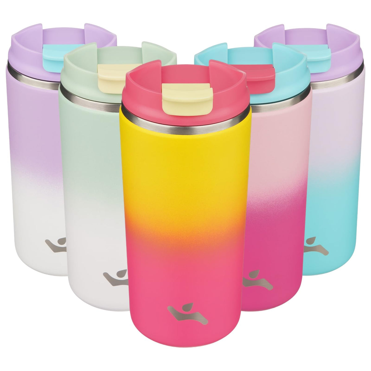 Konokyo 16oz Travel Coffee Mug with Lid, Insulated Stainless Tumbler