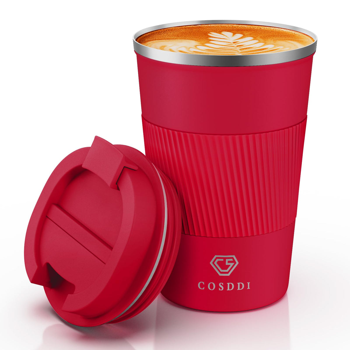 CS COSDDI 12 oz Coffee mug - Stainless Steel Coffee Cup with Leakproof Lid