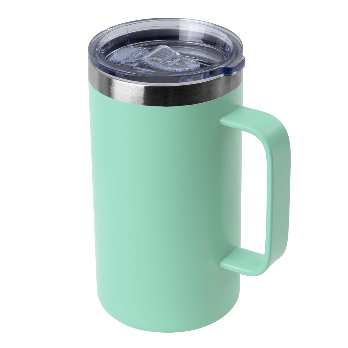 DOMICARE 24oz Mug with Handle and Lid, Stainless Steel Coffee Mug, Reusable Insulated Cup, Travel Mug with Handle, Double Wall Vacuum Coffee Tumbler for Men and Women, Dark Purple, Pack 1