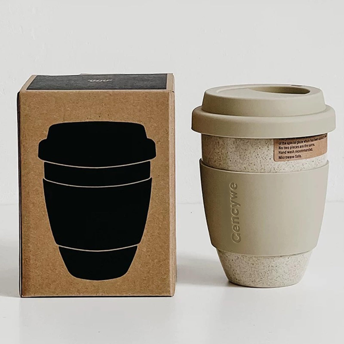 Gencywe Ceramic Travel Mugs with Silicone Lids, 15 oz Portable Coffee Mug Travel Unique To Go Mug, Reusable Coffee Cups with Non-Slip Sleeve, Cappuccino,Tea,Latte,Iced Coffee Cups, Dishwasher Safe