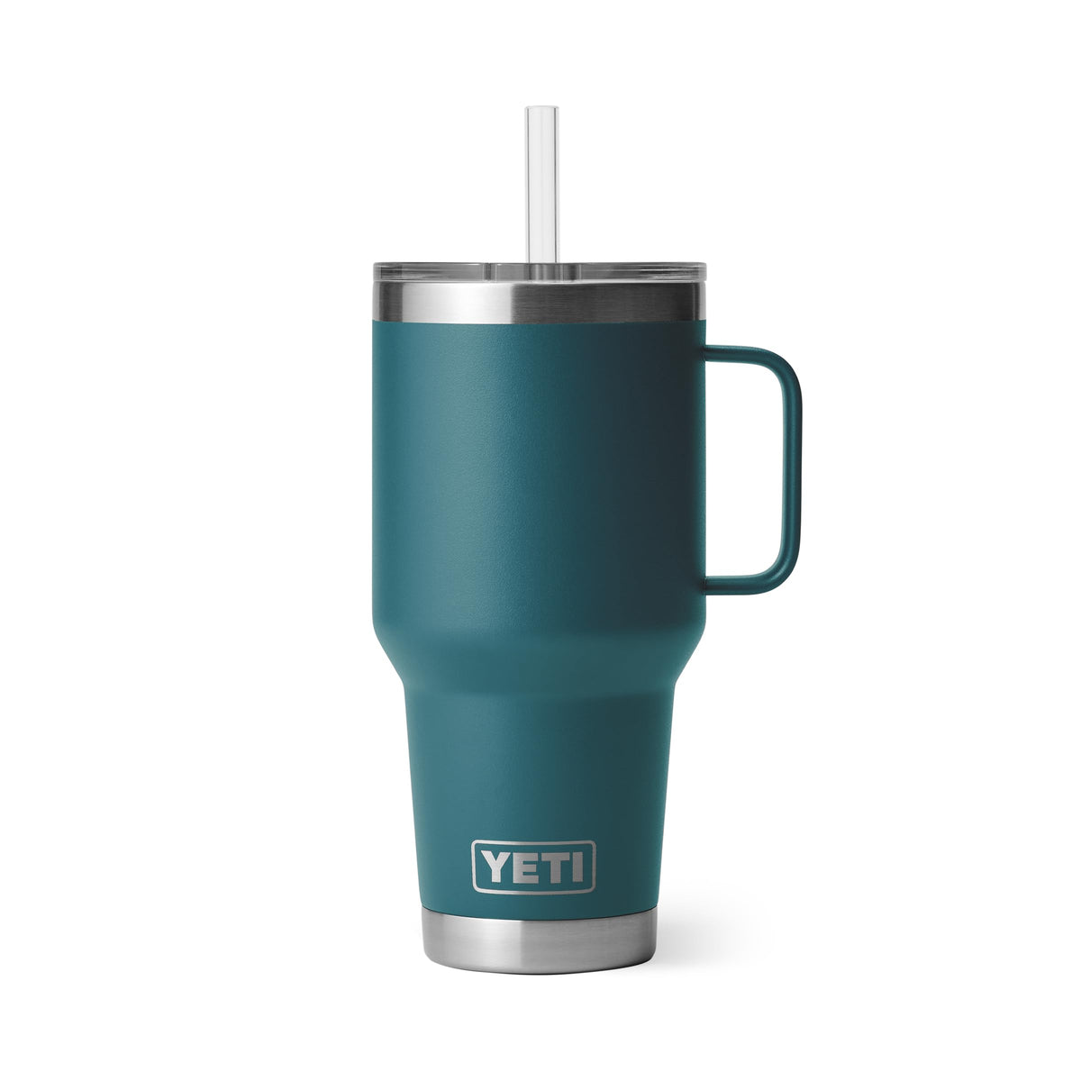 YETI Rambler 42 oz Tumbler with Handle and Straw Lid, Travel Mug Water Tumbler, Vacuum Insulated Cup with Handle, Stainless Steel, Seafoam