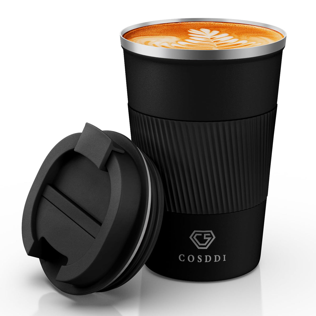CS COSDDI 12 oz Coffee mug - Stainless Steel Coffee Cup with Leakproof Lid