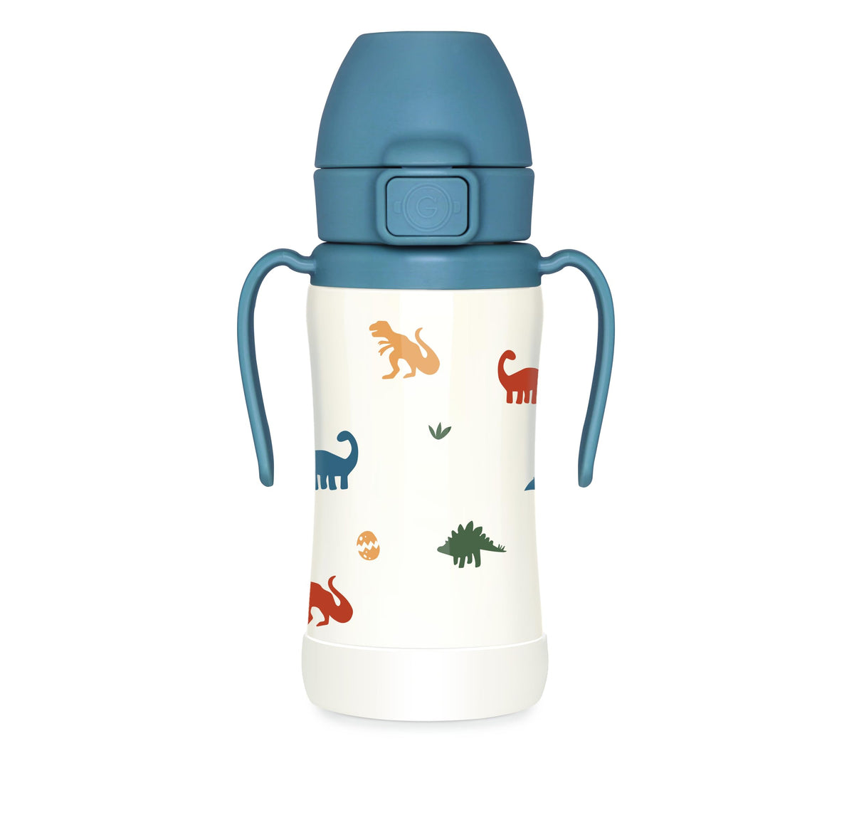 GROSMIMI Stainless Steel Baby Straw Cup, Spill-Proof, 12M+, 10oz (Bear)
